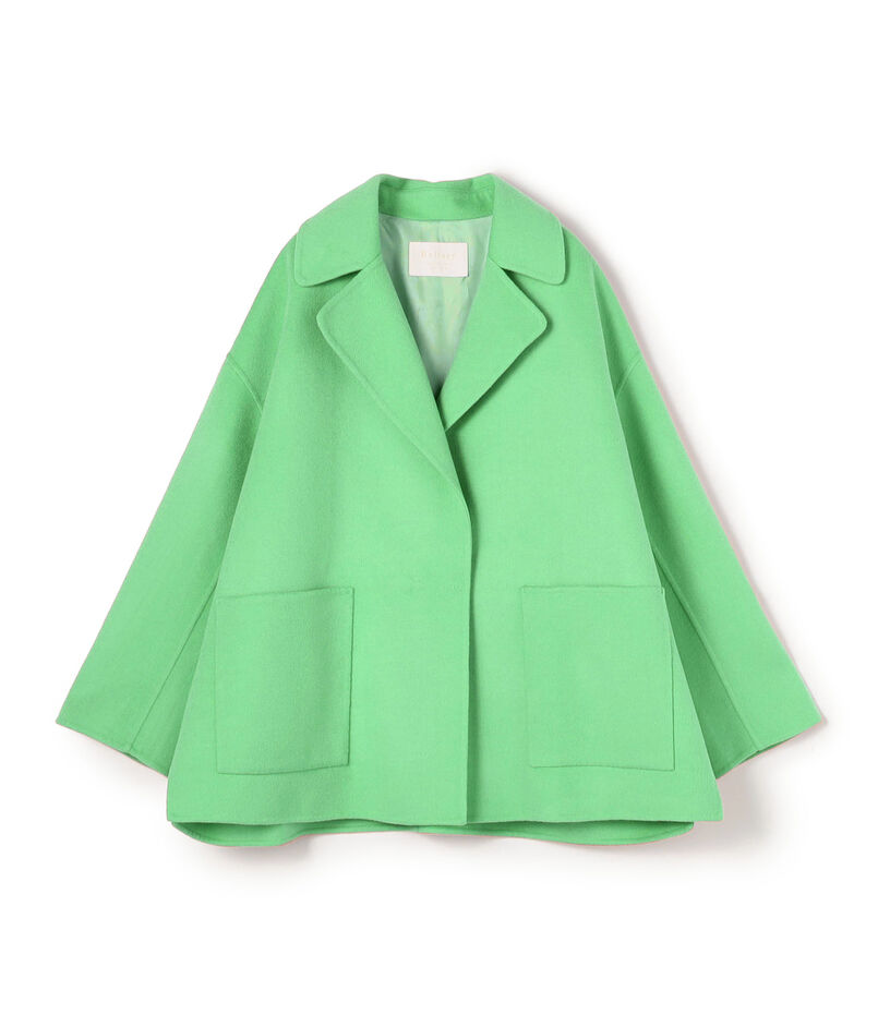 プレミアムウールリバー オープンカラーショートコート