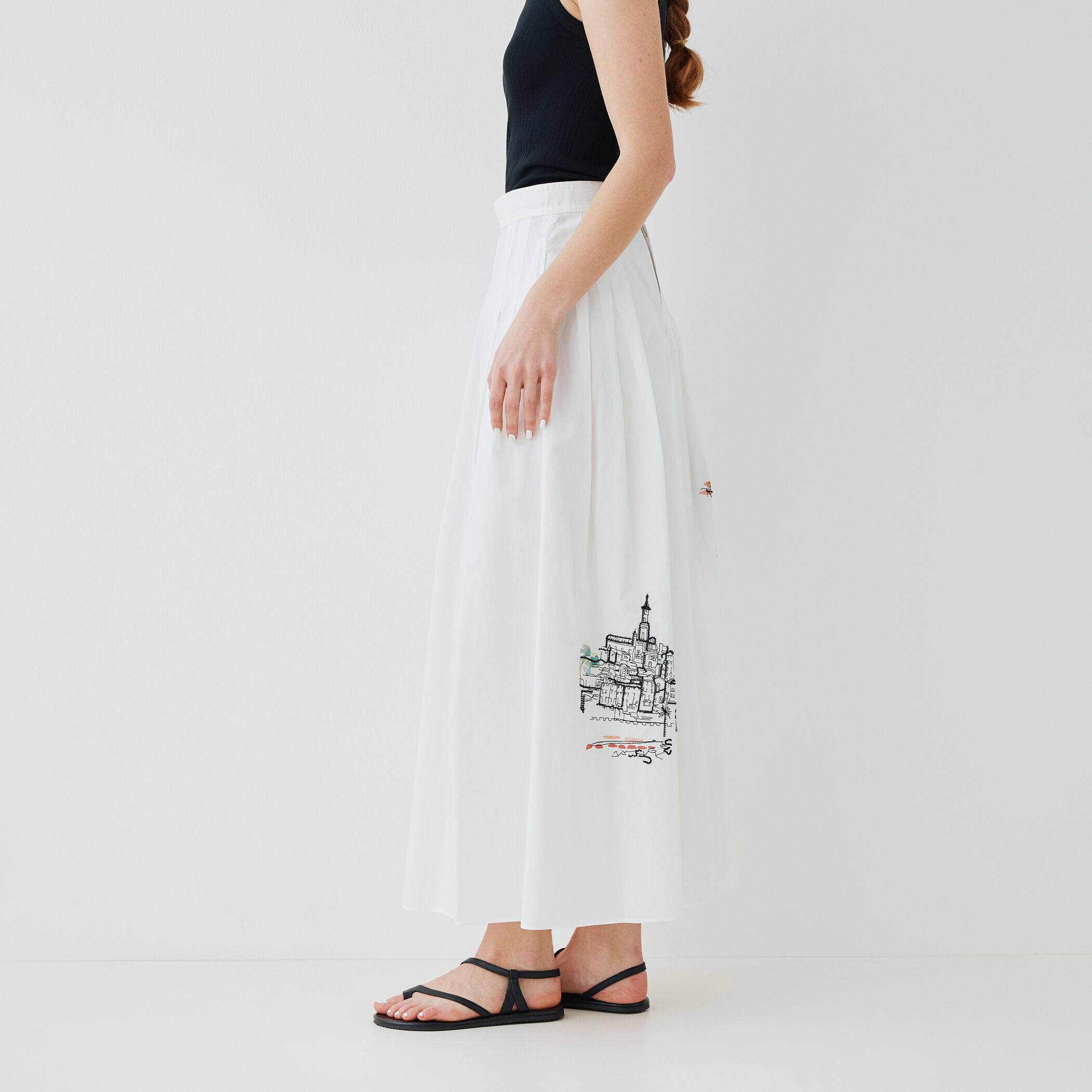 Landscape Embroidery Skirt｜トゥモローランド 公式通販