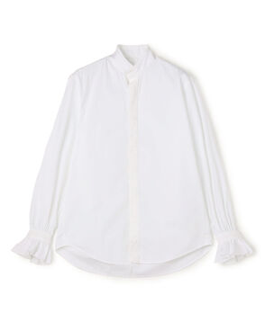 BOURRIENNE BOUDOIR コットン スタンドカラーシャツ