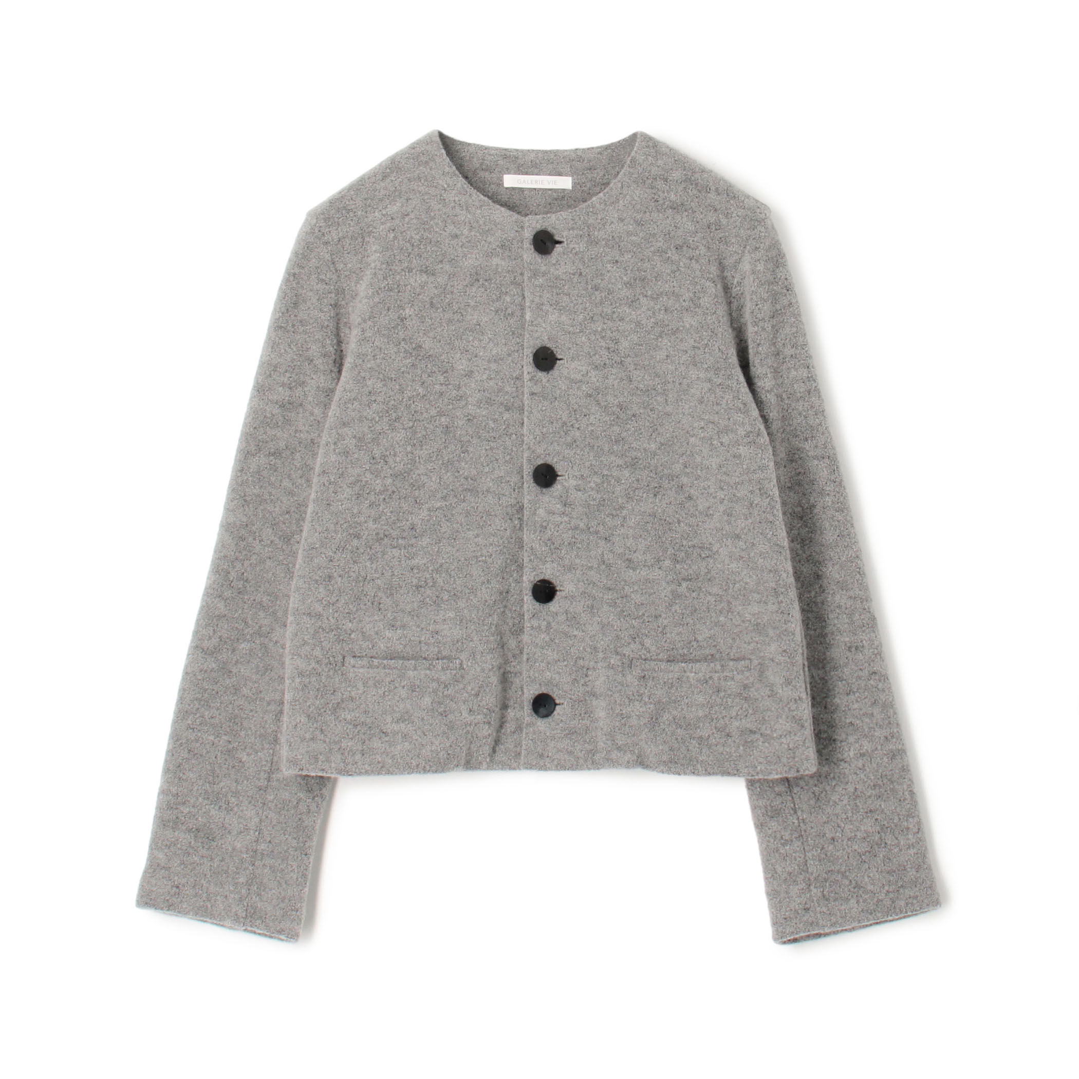 GALERIE VIE フード付きジャケット グレー ファインブークレー クルーネックジャケット｜トゥモローランド 公式通販