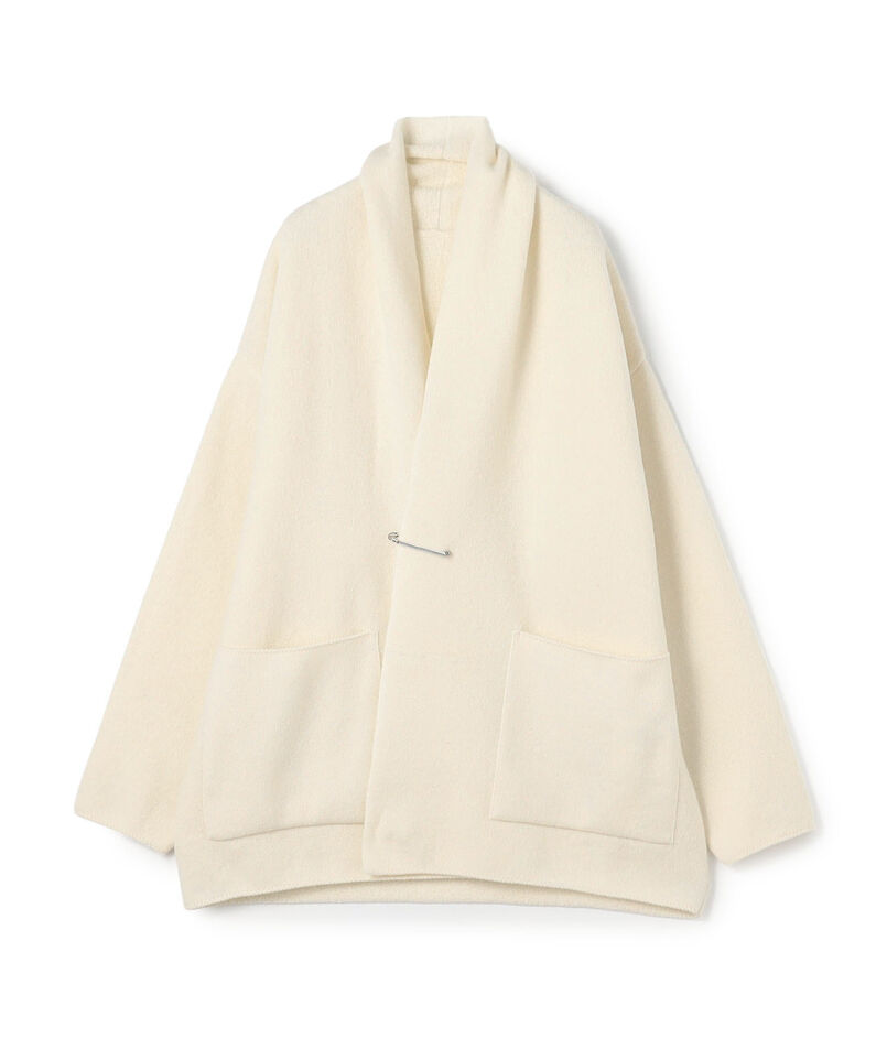 ウールダブルフェイスパイル ショールカラーショートコート