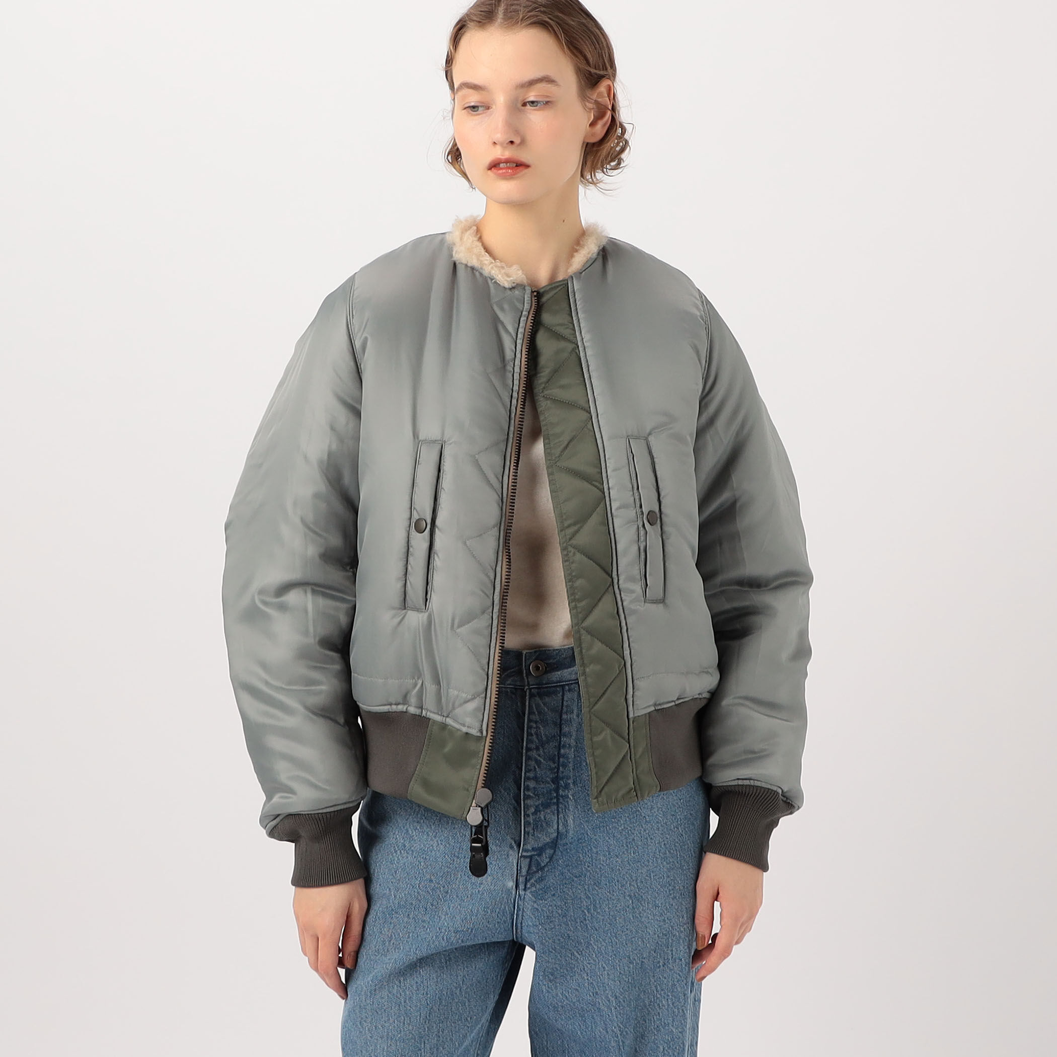 24AW HYKE FAUX SHEARLING TYPE MA1 ハイク