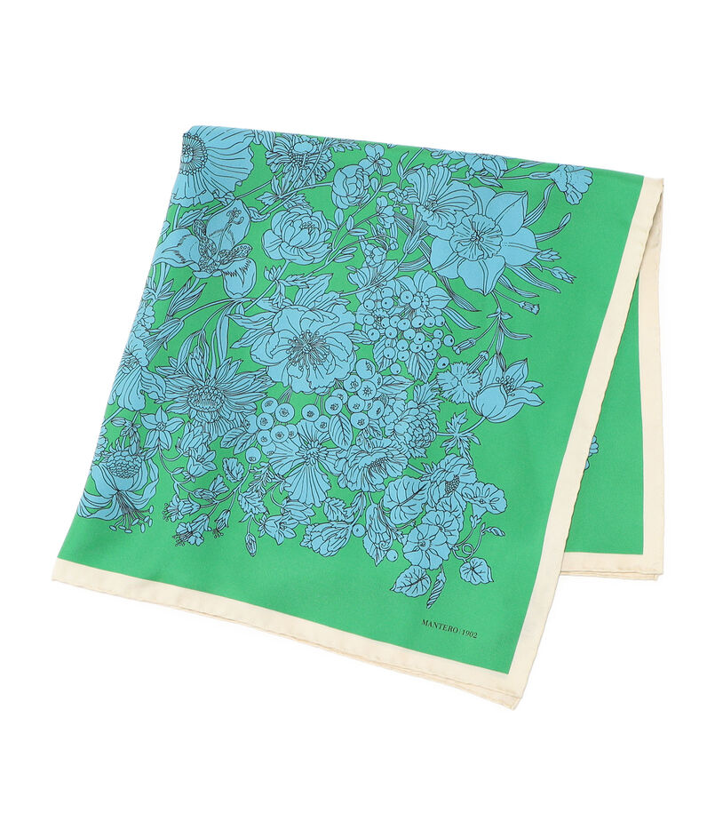 MANTERO 1902 MIDNIGHT FLEUR シルクスカーフ