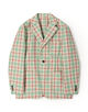 ポリエステルコットン チェックテーラードジャケット