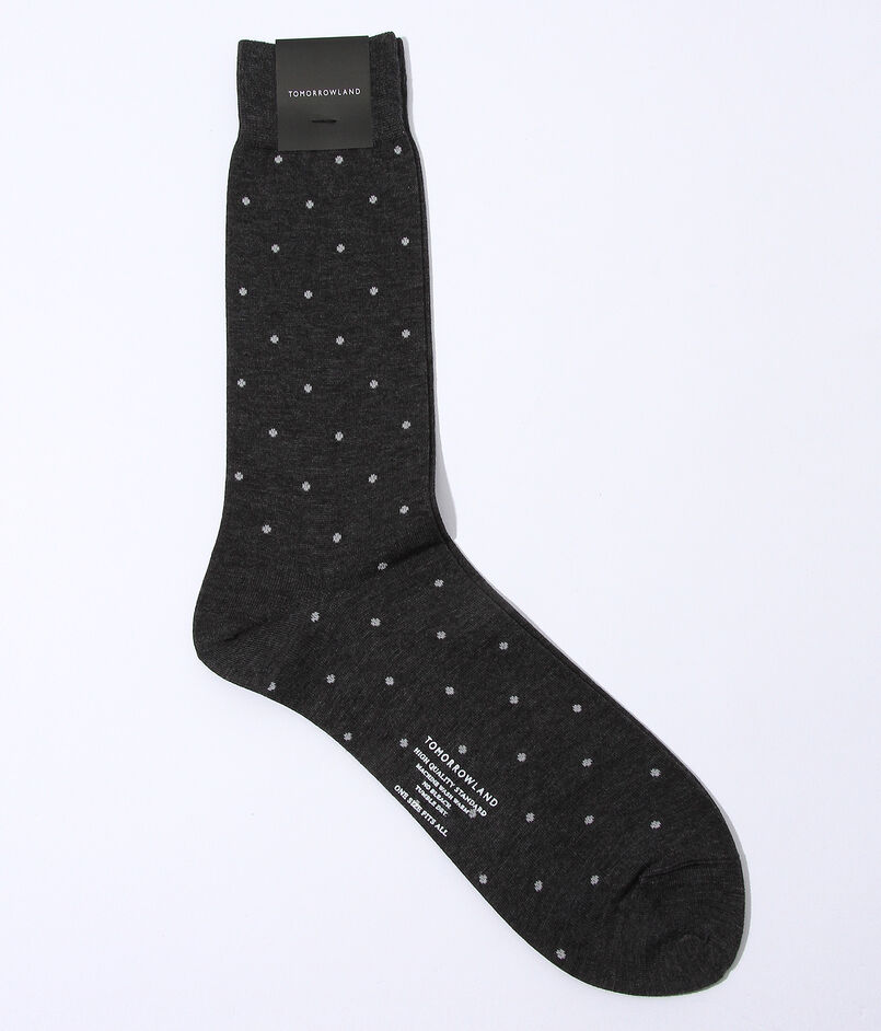 TOMORROWLAND コットンナイロン ドットソックス