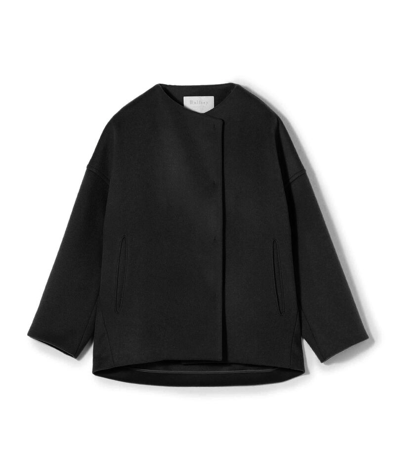 ウールカシミヤビーバー ショートコクーンコート