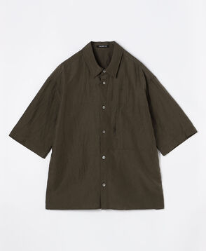 リネンキュプラシルクコンパクト ハーフスリーブシャツ