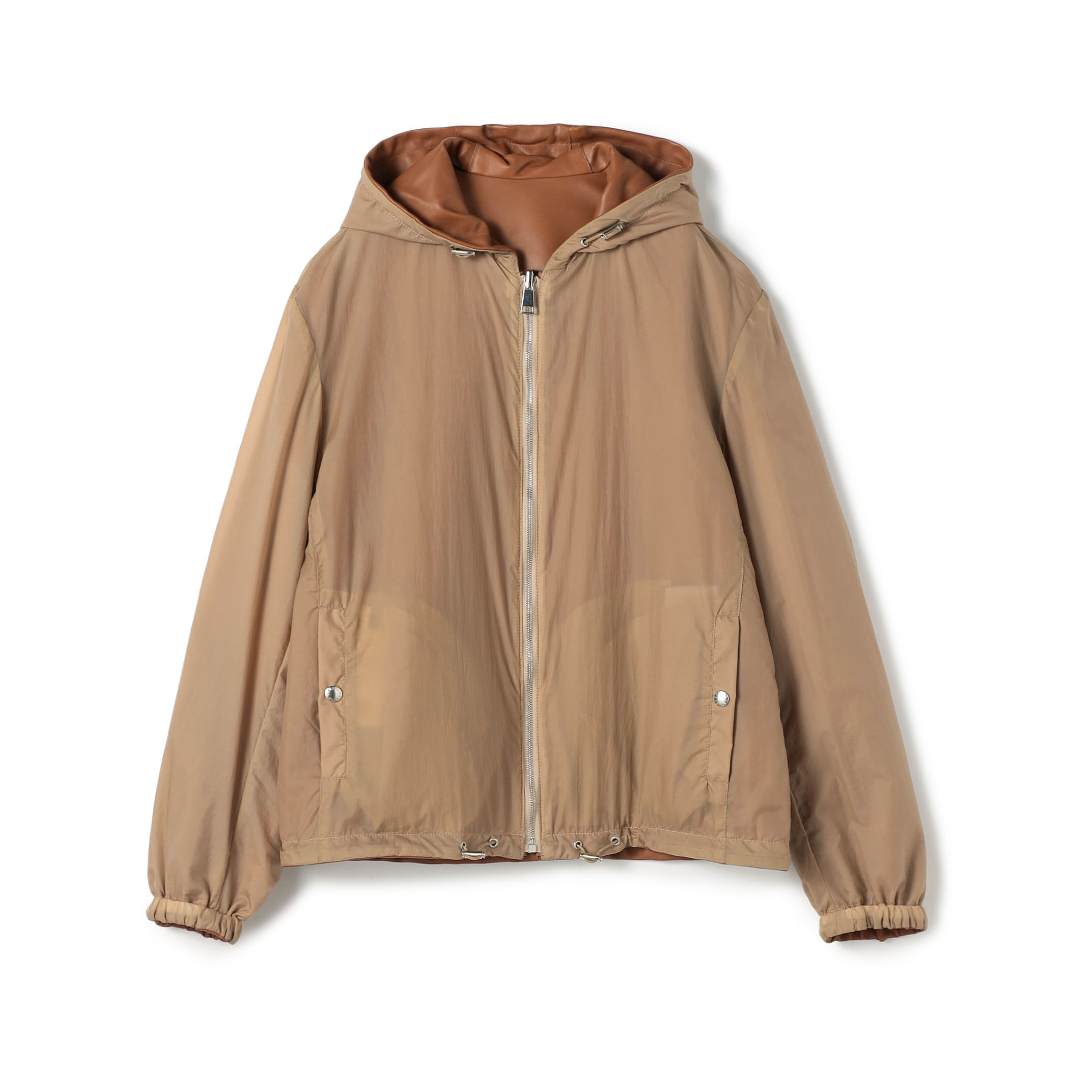 別注】EMMETI LUCA ラムレザー リバーシブルフーデッドブルゾン