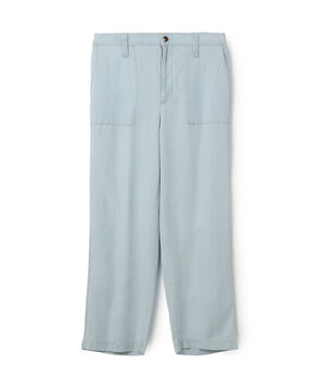 リヨセルデニム バックシャーリング ベイカーパンツ