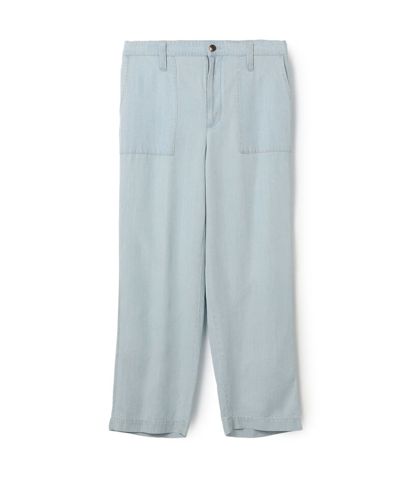 リヨセルデニム バックシャーリング ベイカーパンツ
