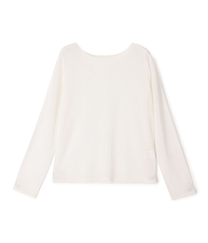 ハイツイストウールポリエステル ラウンドネックプルオーバー