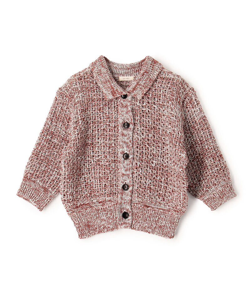 ギマコットン ハーフスリーブポロカーディガン