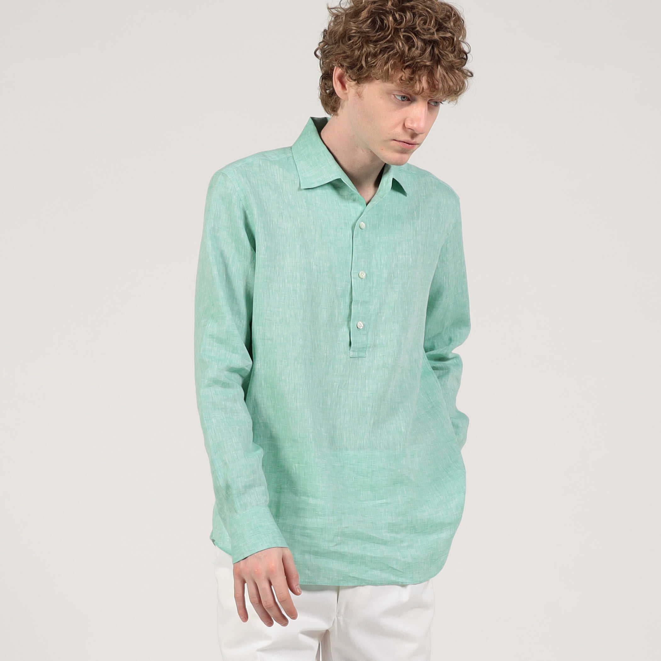 トゥモローランド ホリゾンタルカラーリネンプルオーバーシャツ ネイビー M SALE／58%OFFTOMORROWLAND BUYING WEAR Maria