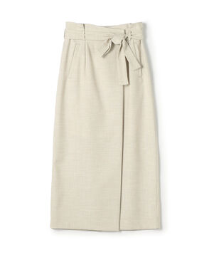 ミックススラブストレッチ マキシラップスカート