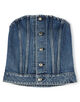 HYKE DENIM STRAPLESS TOP