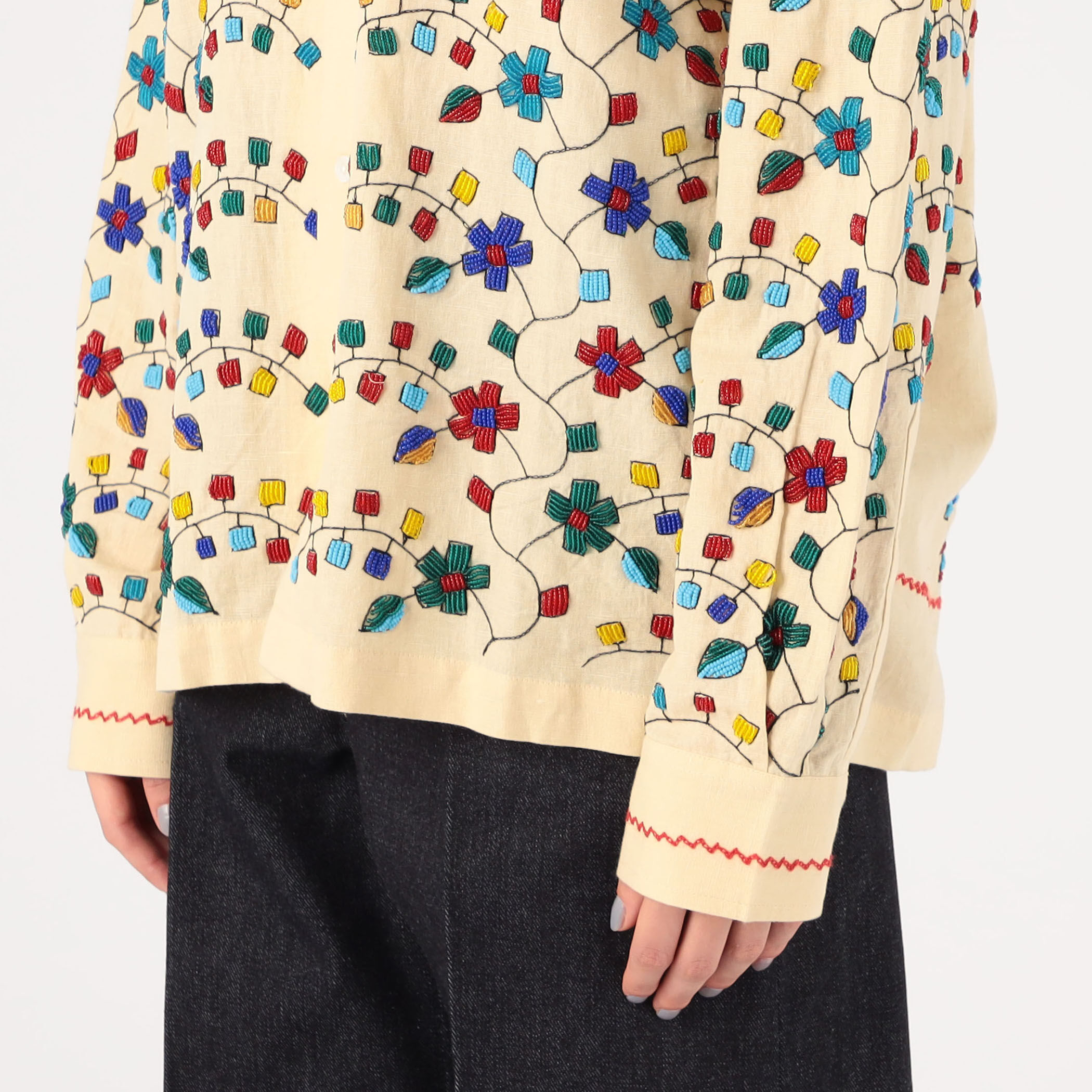 BODE BEADED TRAILING BLOSSOM SHIRT｜トゥモローランド 公式通販