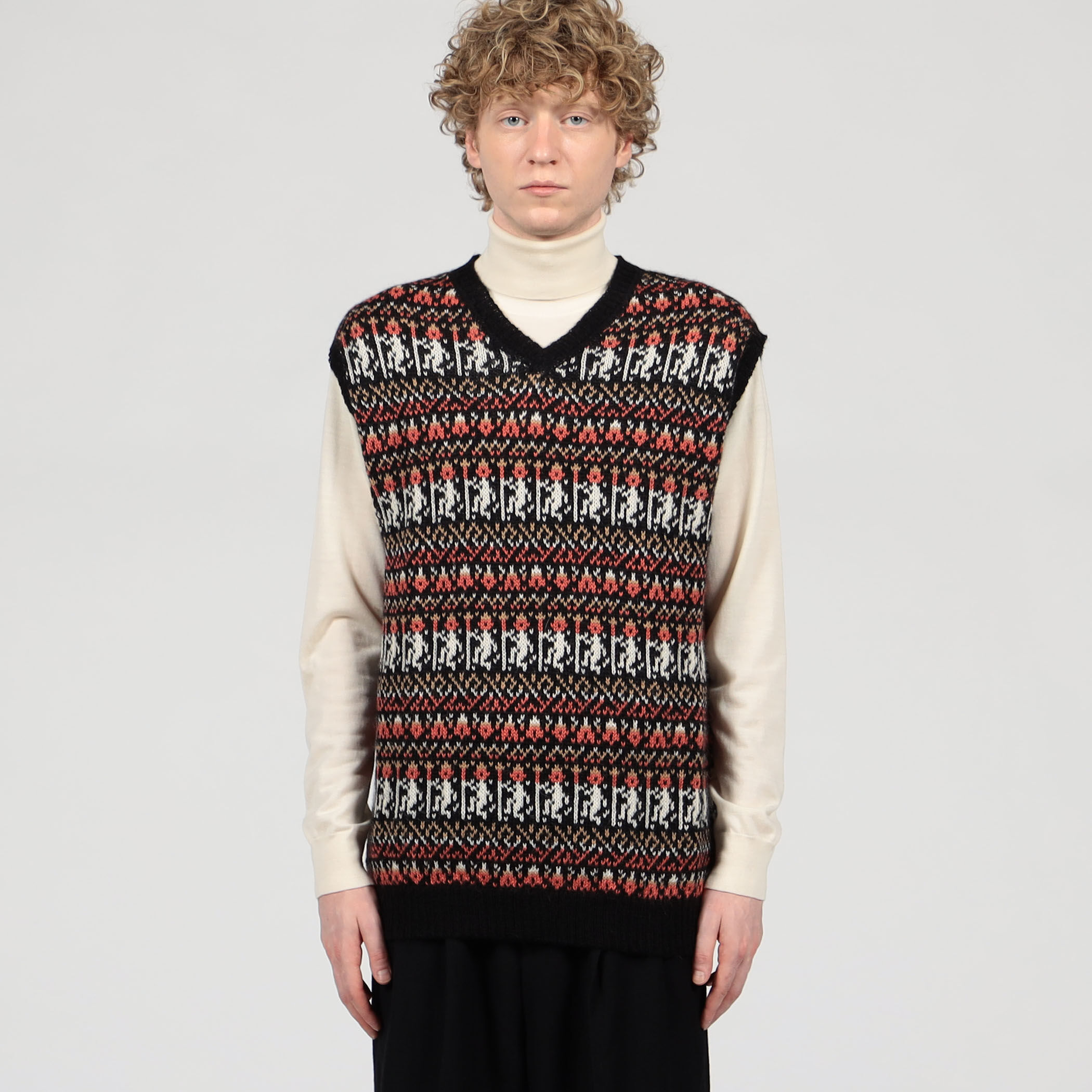 別注】Raffa Molina フェアアイル Vネック ニットベスト