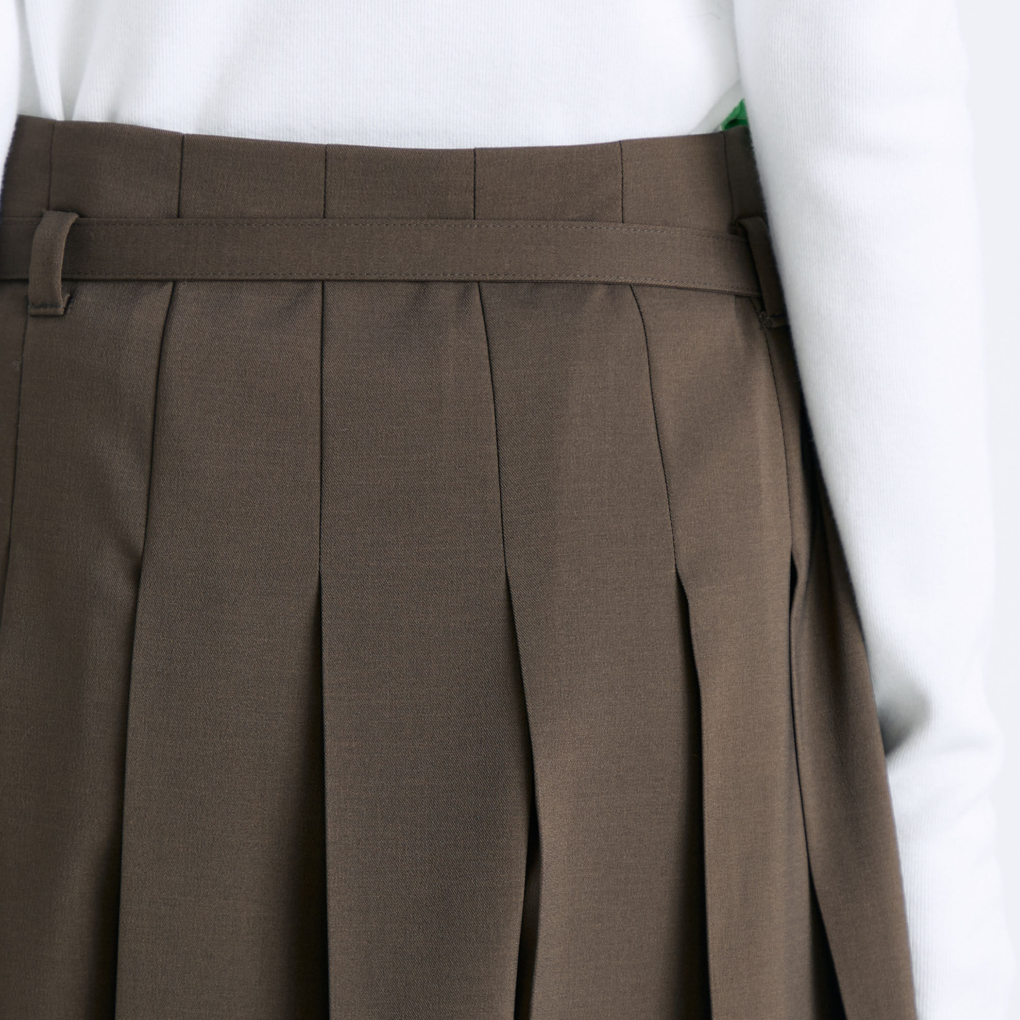 ウールライク ラッププリーツスカート｜トゥモローランド 公式通販