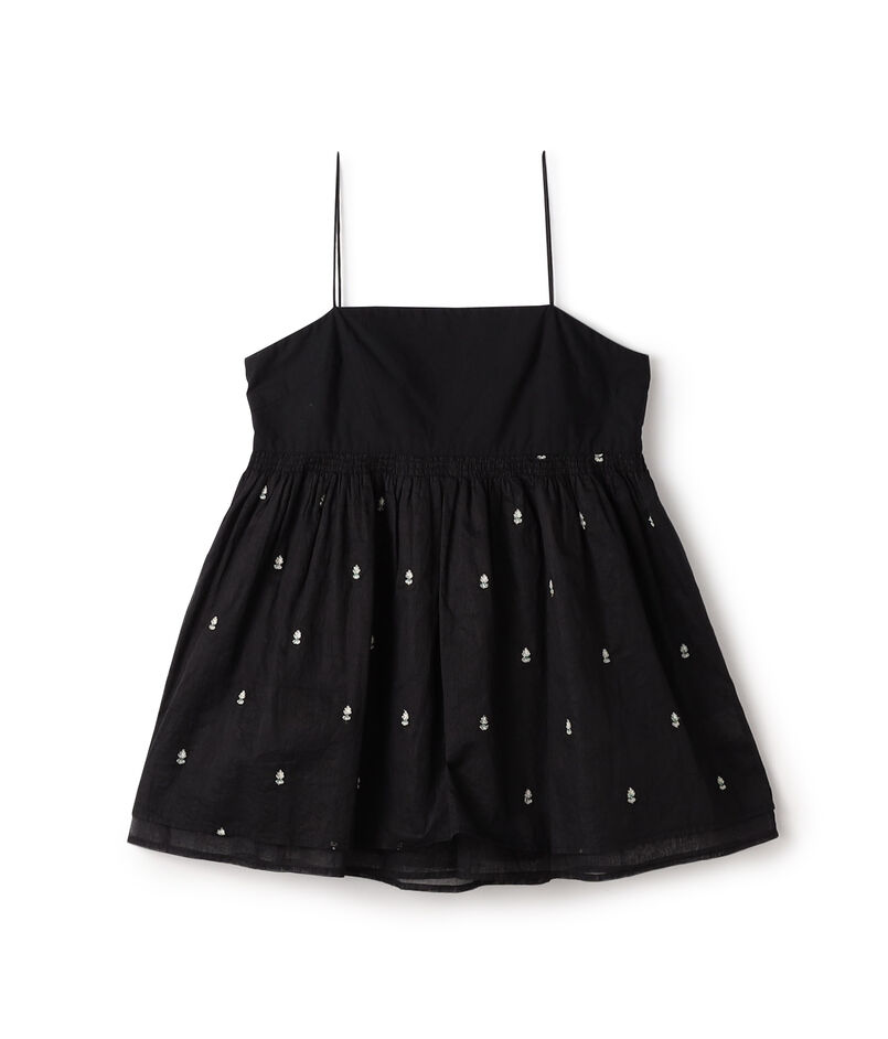 【別注】ne Quittez pas BLACK POPLIN ORGANZE キャミソールトップス
