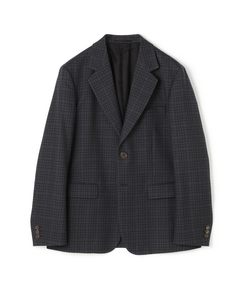 ウールマルチチェック 2Bテーラードジャケット