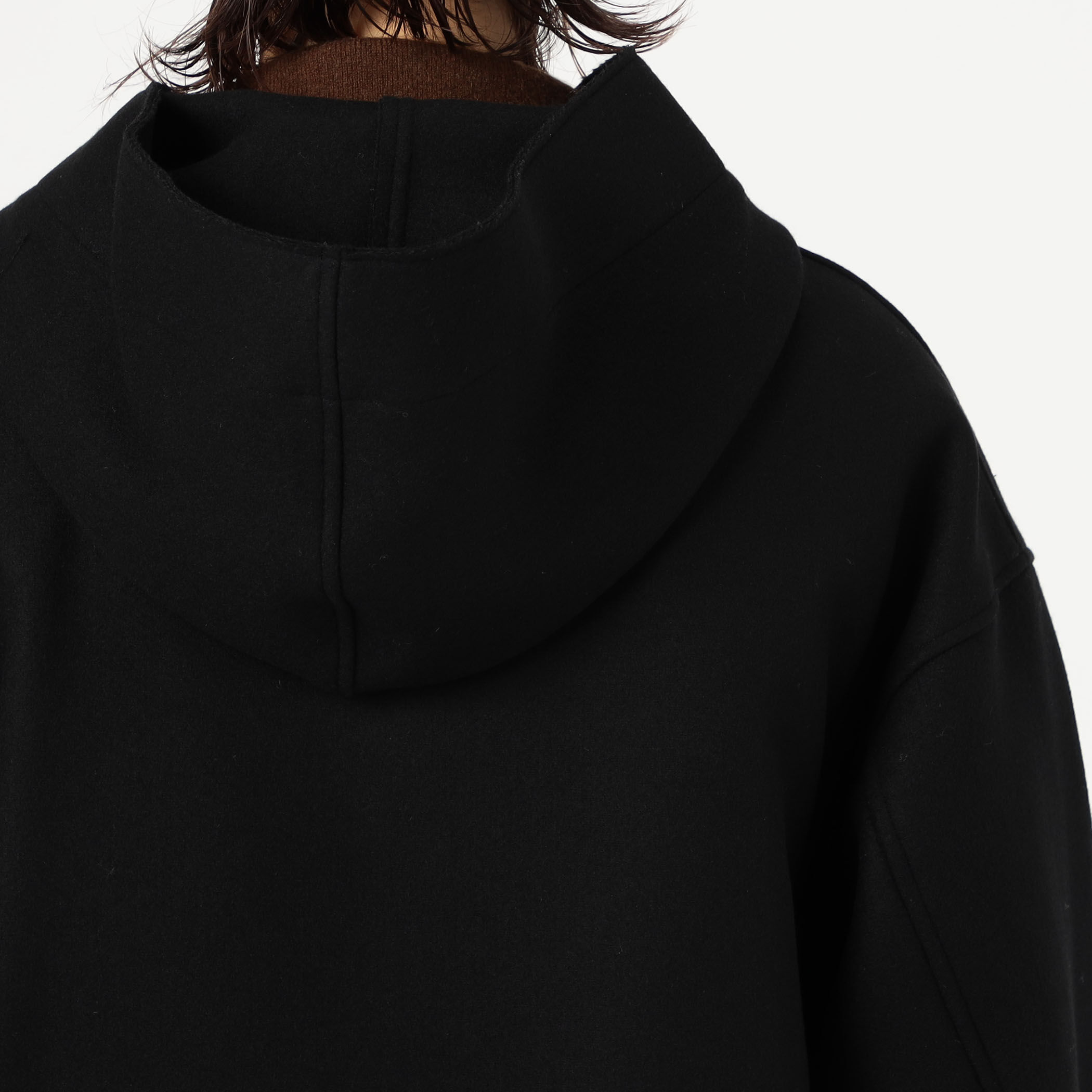 HYKE メルトン　フーデッドワークジャケット　黒　サイズ1【試着のみ】 HYKE(ハイク)】MELTON HOODED WORK JACKET｜PARIGOT ONLINE（パリゴ