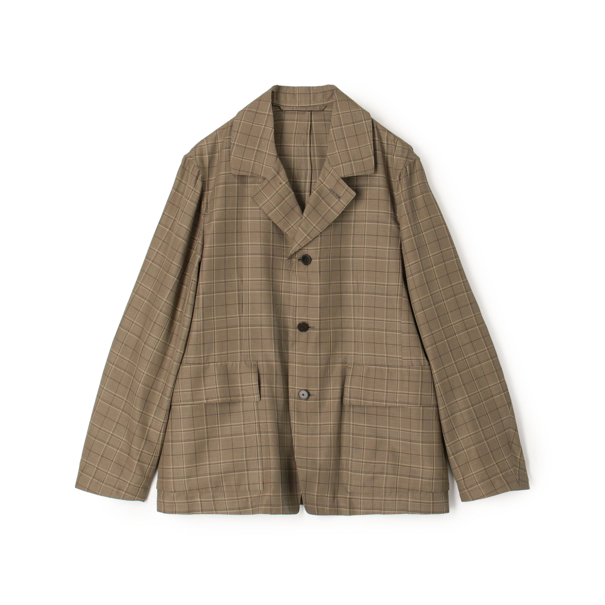 コットンシルクツイル シングルブレステッドジャケット