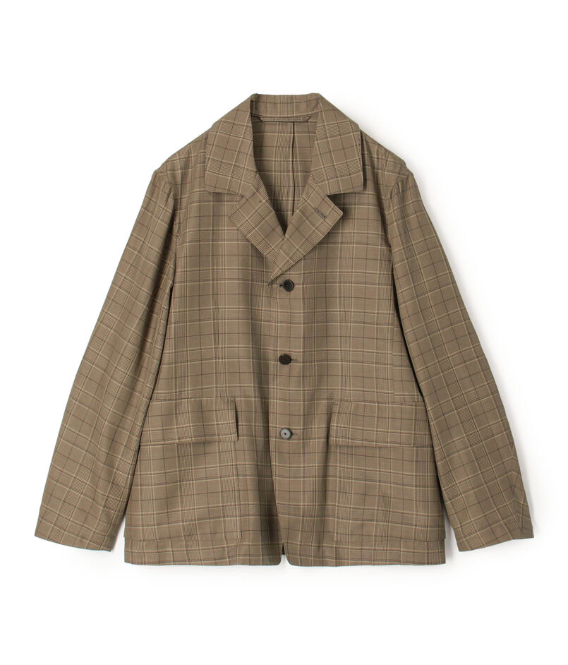 コットンシルクツイル シングルブレステッドジャケット