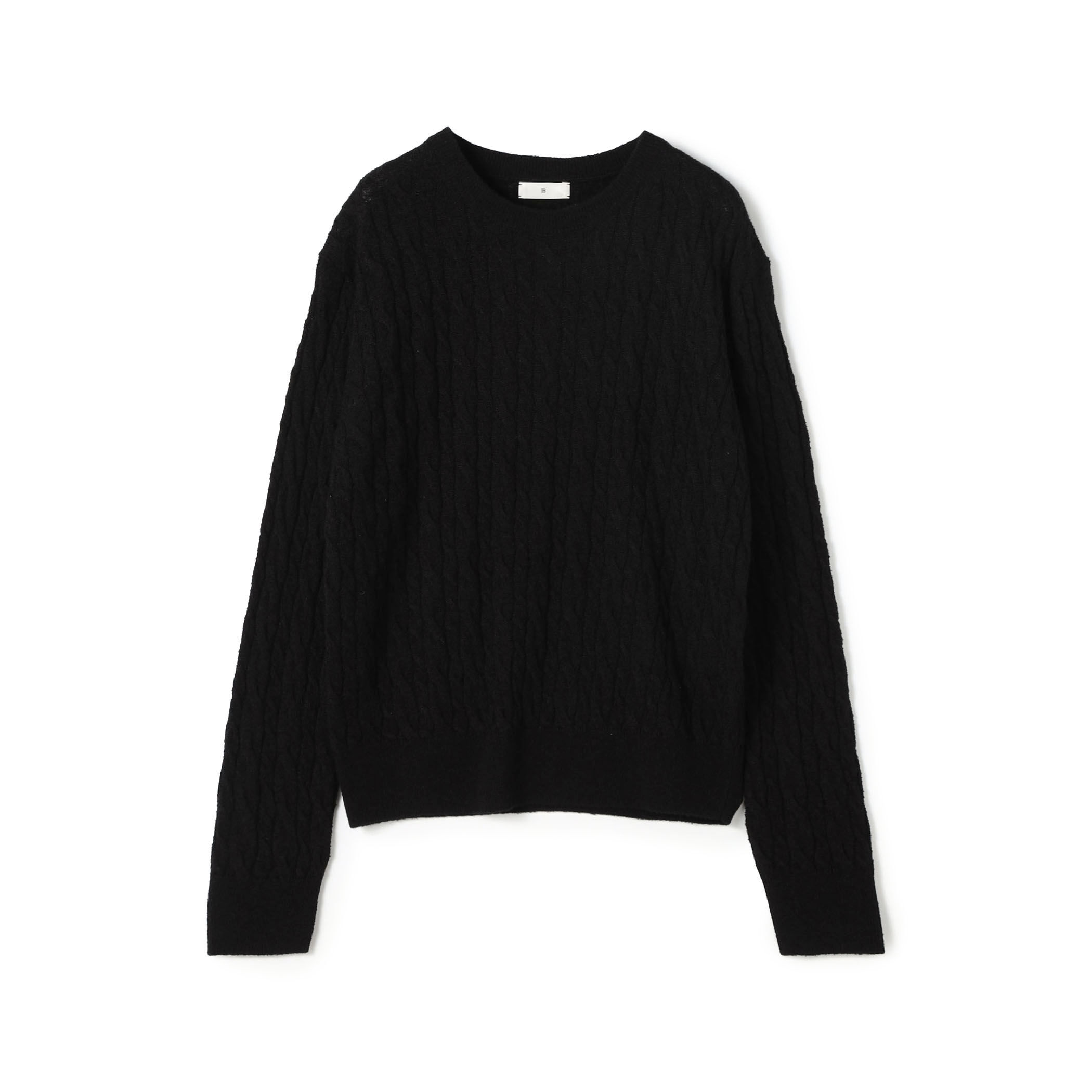 【トゥモローランド】黒 カシミヤニット 半袖 コットンカシミヤ ハーフスリーブニット｜トゥモローランド 公式通販