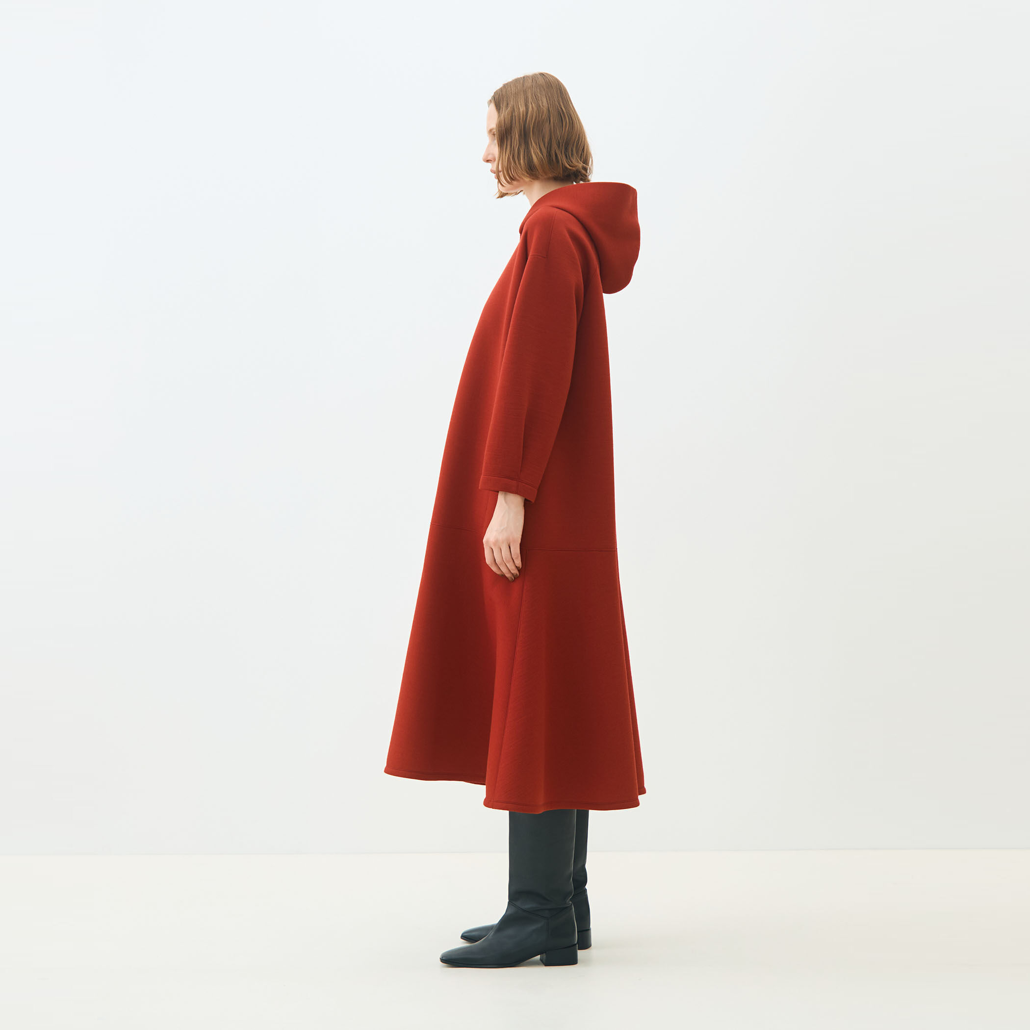 TOBECHIC ストレッチライトダンボールニット フーデッドコート新品 トゥー ビー シック TO BE CHIC ストレッチライトダンボール