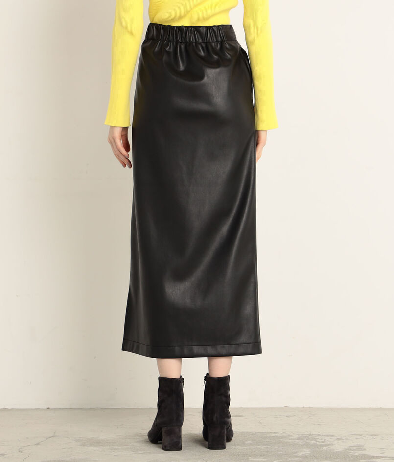 レザーライクIラインロングスカート｜トゥモローランド 公式通販 