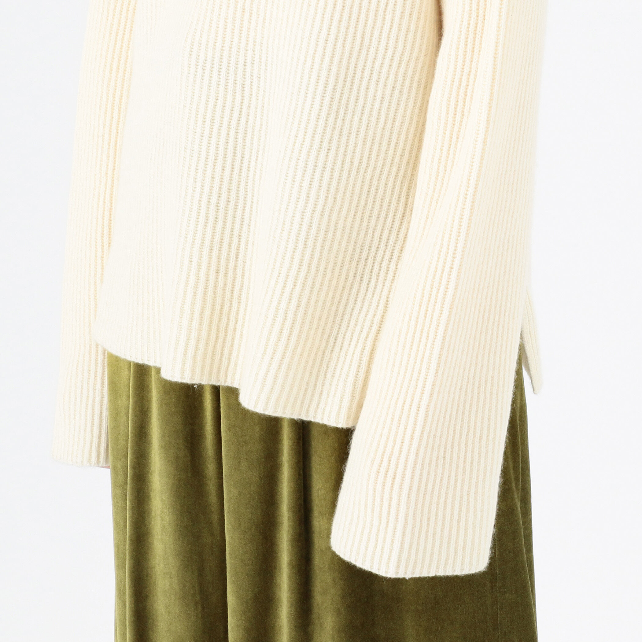 ウールセーブルカシミヤ 2-wayボートネックプルオーバー