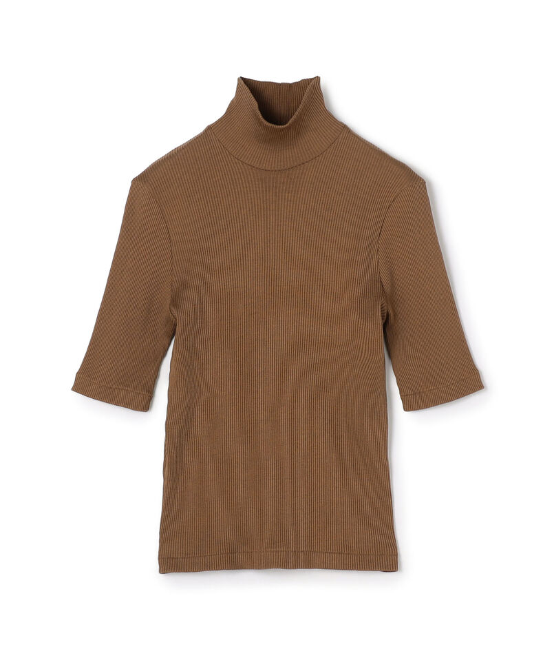 シルクコットンリブ ハーフスリーブプルオーバー