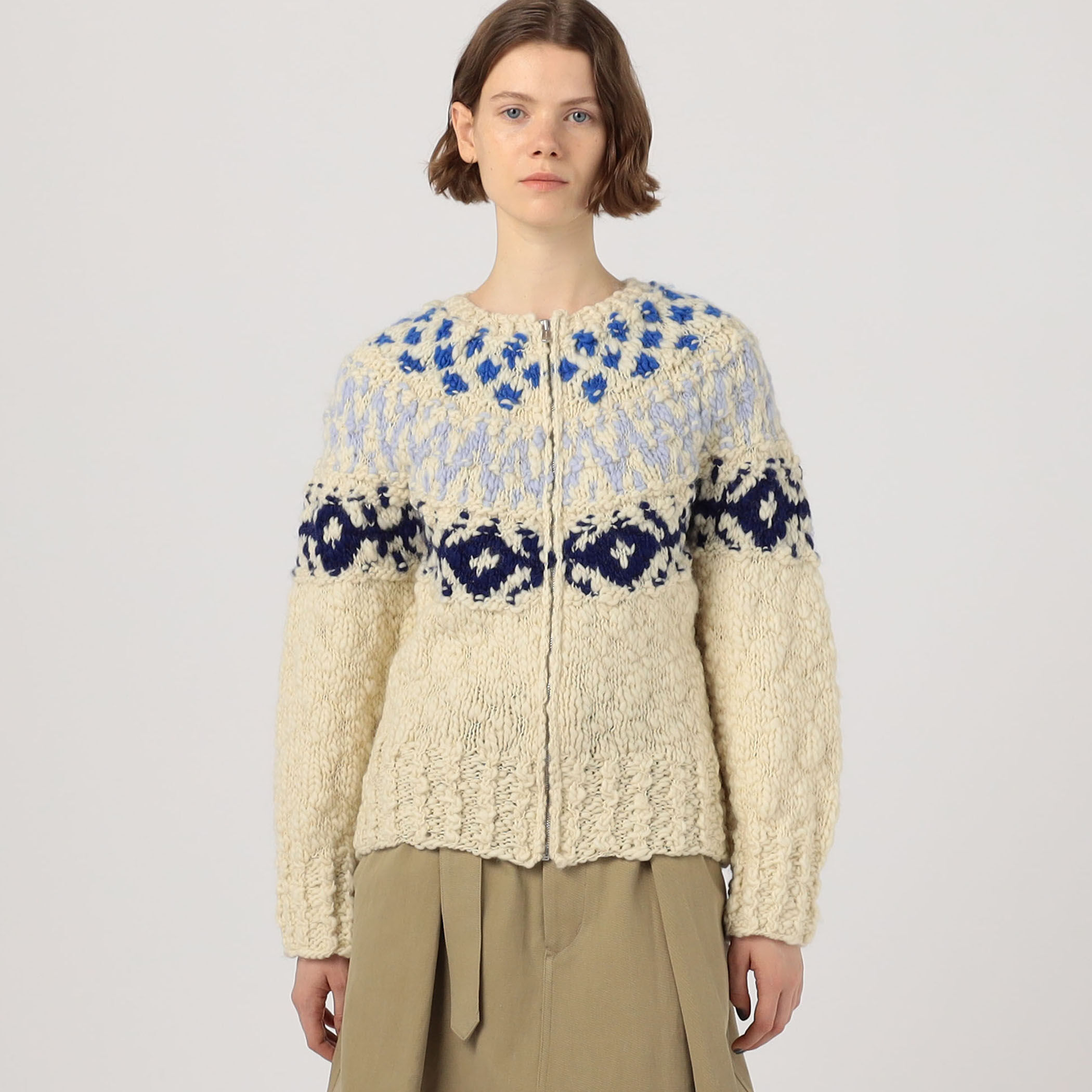 HAND YOKE ジップアップカーディガン｜トゥモローランド 公式通販