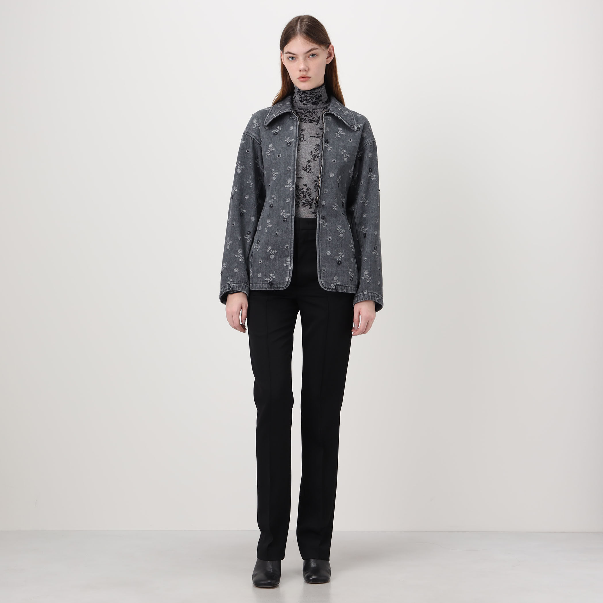 Mame Kurogouchi Floral Jacquard Denim Jacket ジャカードデニム