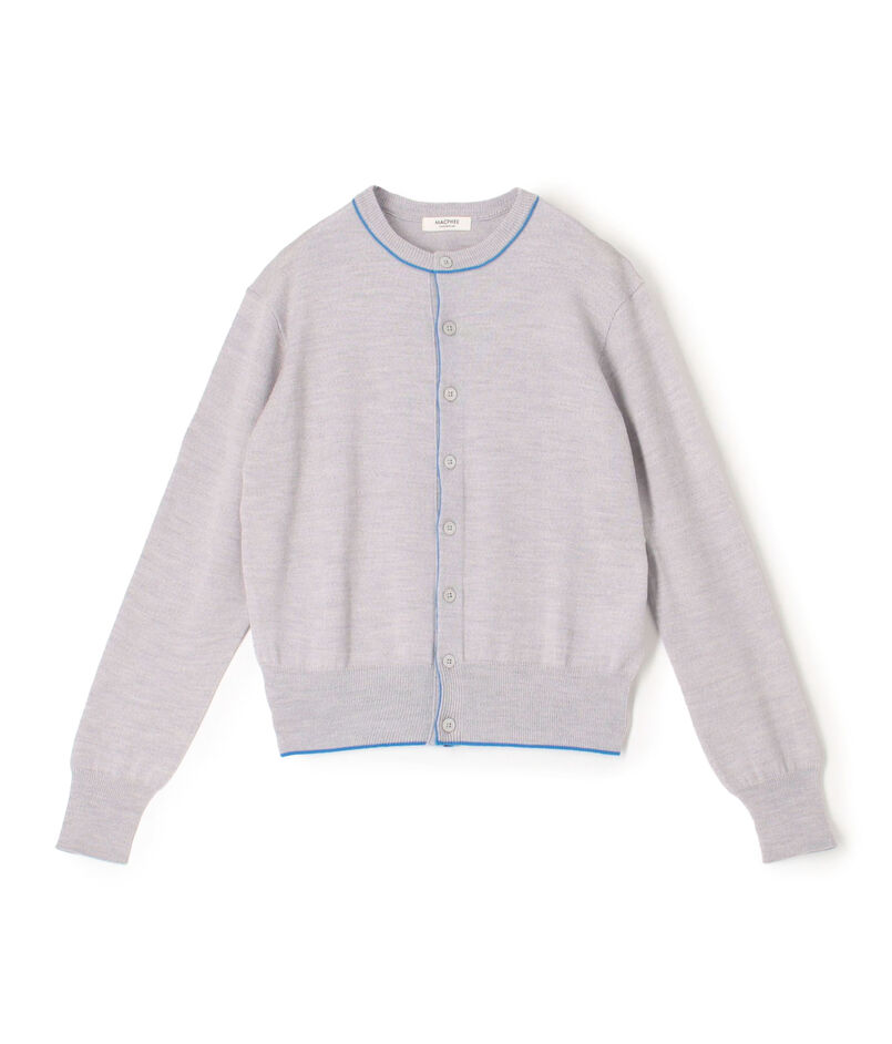 プレーンウール クルーネックカーディガン