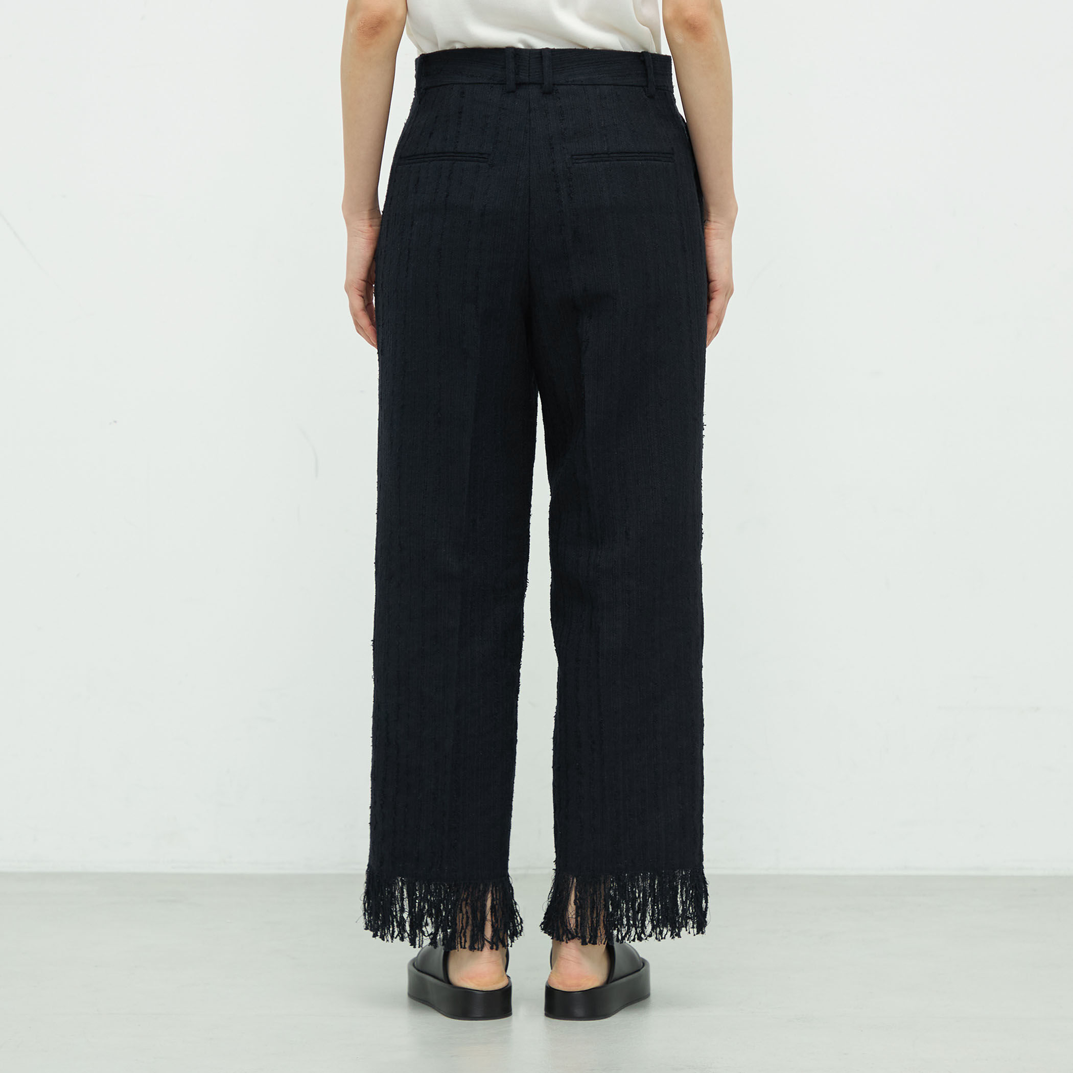 スラブツイード フリンジパンツ｜トゥモローランド 公式通販