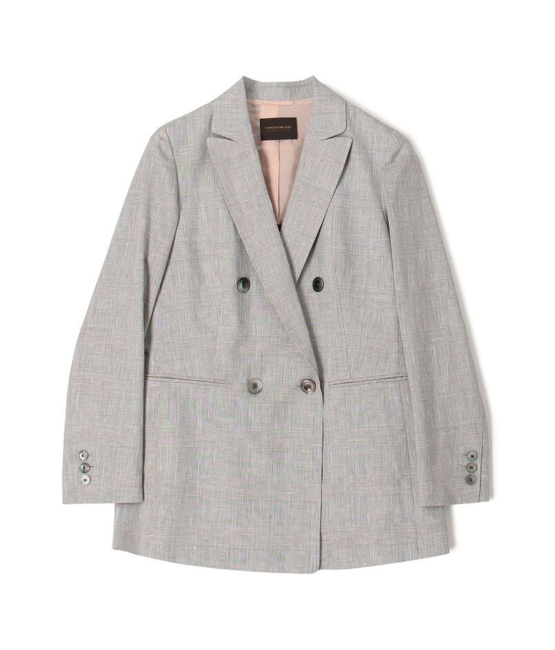 サマーグレンチェック ダブルブレストジャケット