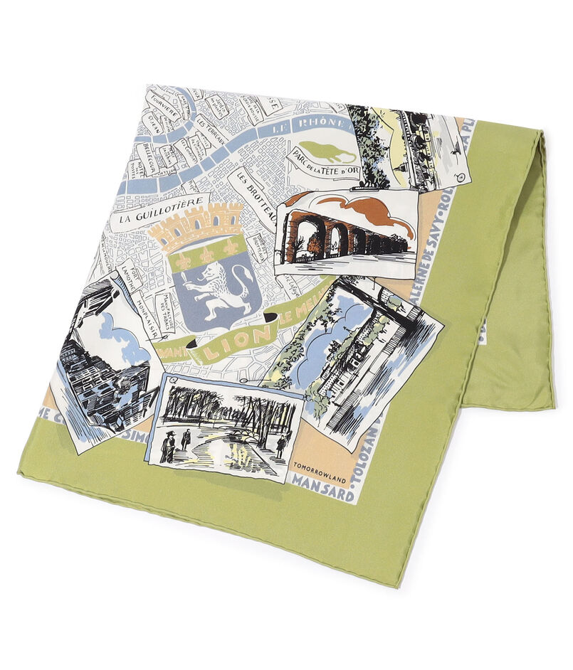 Atelier TOMORROWLAND CITY MAP シルクスカーフ