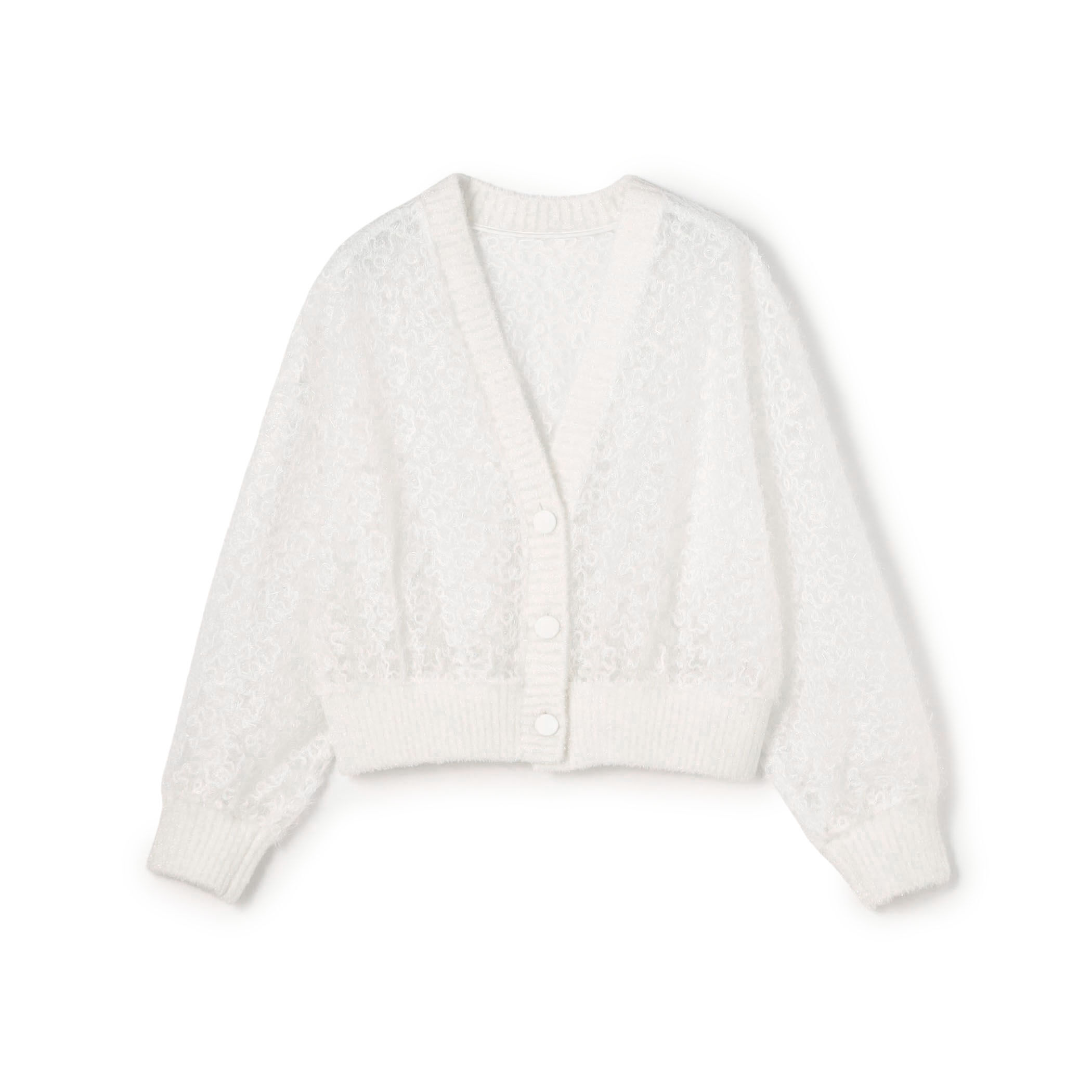 【新品】TOMORROWLAND Vネックカーディガン ホワイト¥29,700 セール】 TOMORROWLAND TRICOT コットンナイロン Vネック