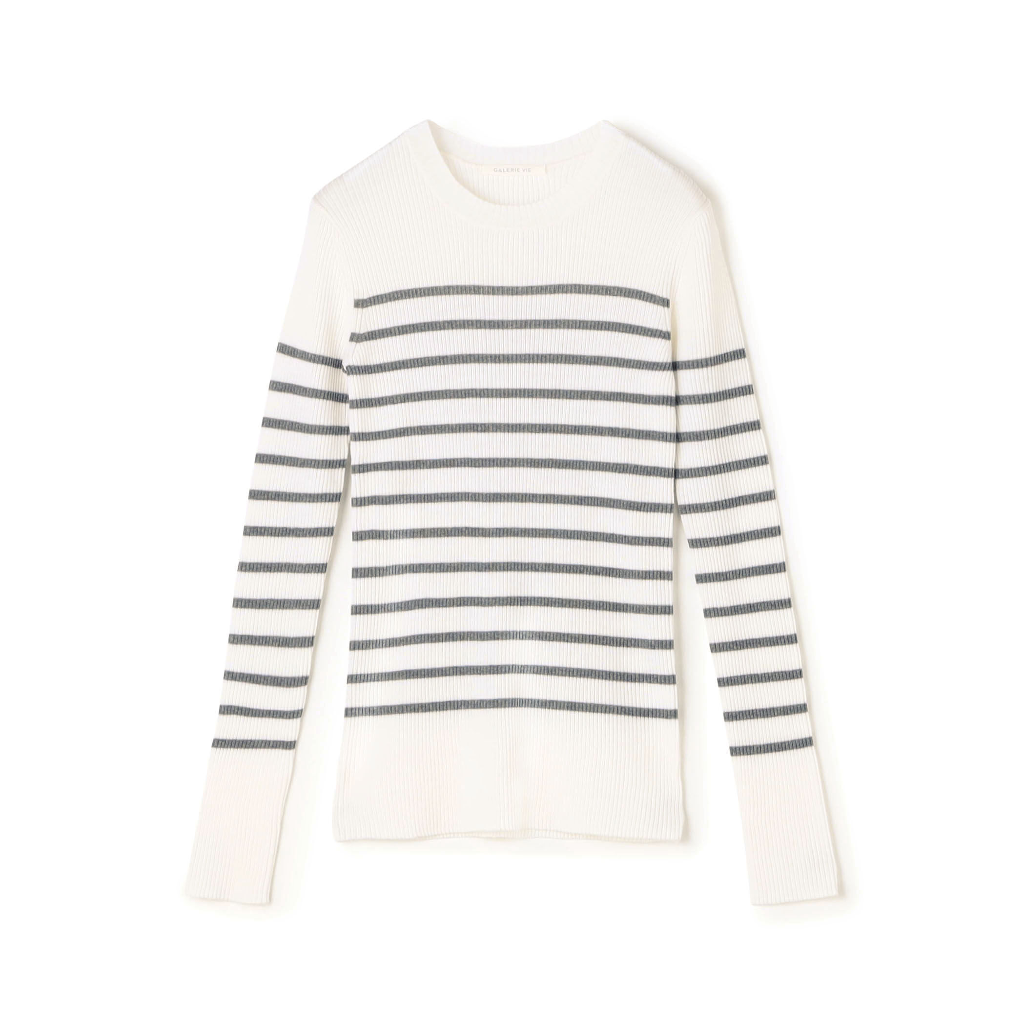 新品未着用品GALERIEVIE プルミエールウールリブクルーネックプルオーバー プルミエールウールリブ クルーネックプルオーバー | GALERIE VIE