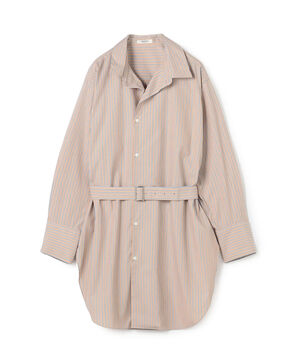 コットンブロード ベルト付きチュニックシャツ