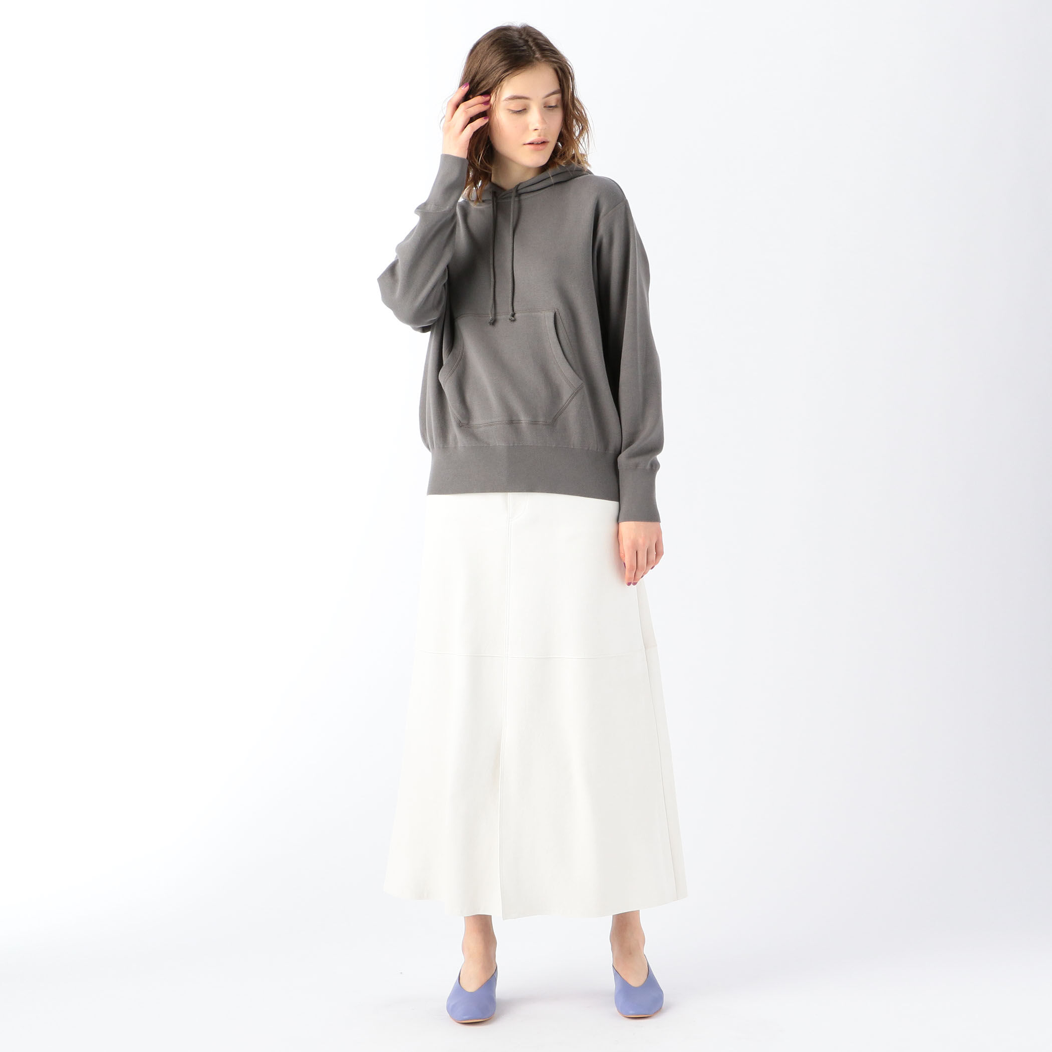 DRESSTIER ソフトコットンフードプルーオーバー　ベージュ 38サイズ SS-LLsize》撥水フードブルゾン【洗濯機洗い可/花粉対応