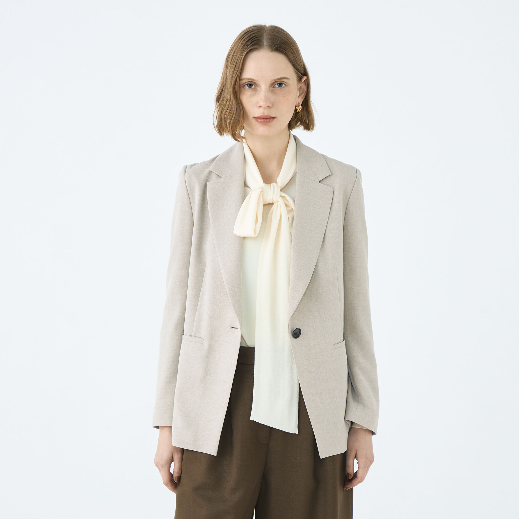 ウーリーツイル 1Bテーラードジャケット｜トゥモローランド 公式通販