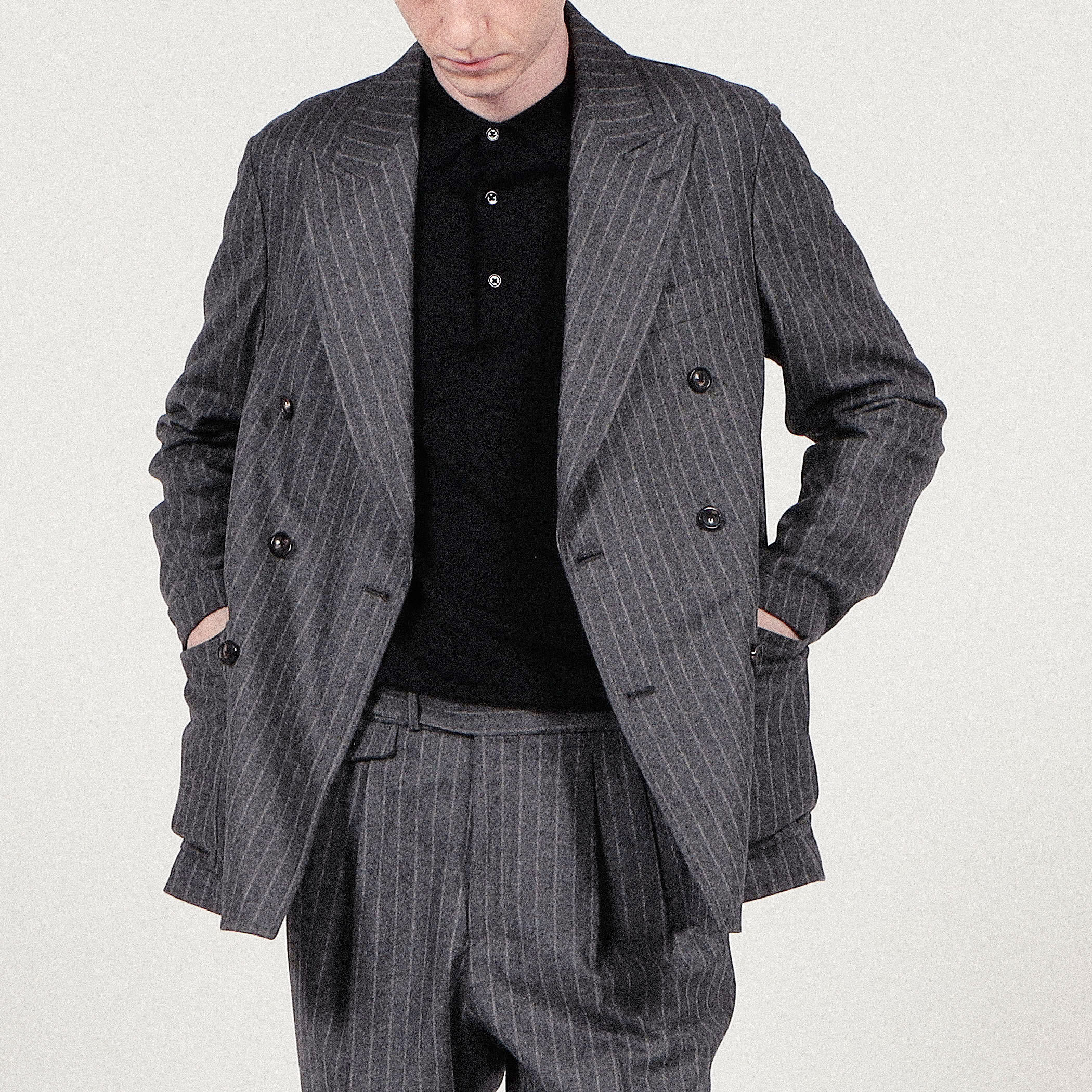 カレッジフランネル ダブルブレステッド 6Bジャケット+パンツ※セットアップ カレッジフランネル ダブルブレステッド 6Bジャケット
