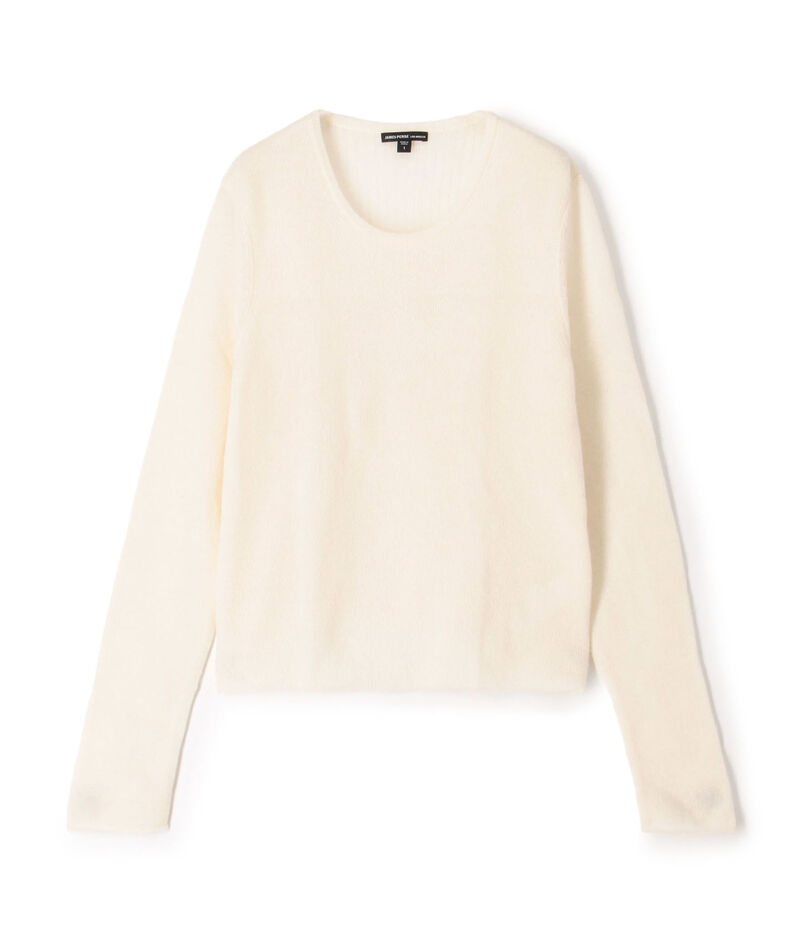 ソフトフェザーウェイトカシミヤ クルーネックプルオーバー WOKC3076