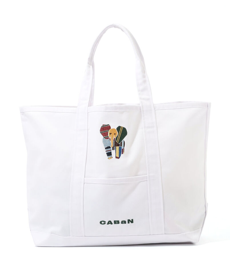 Elephant刺繍 プレイフルトートバッグ