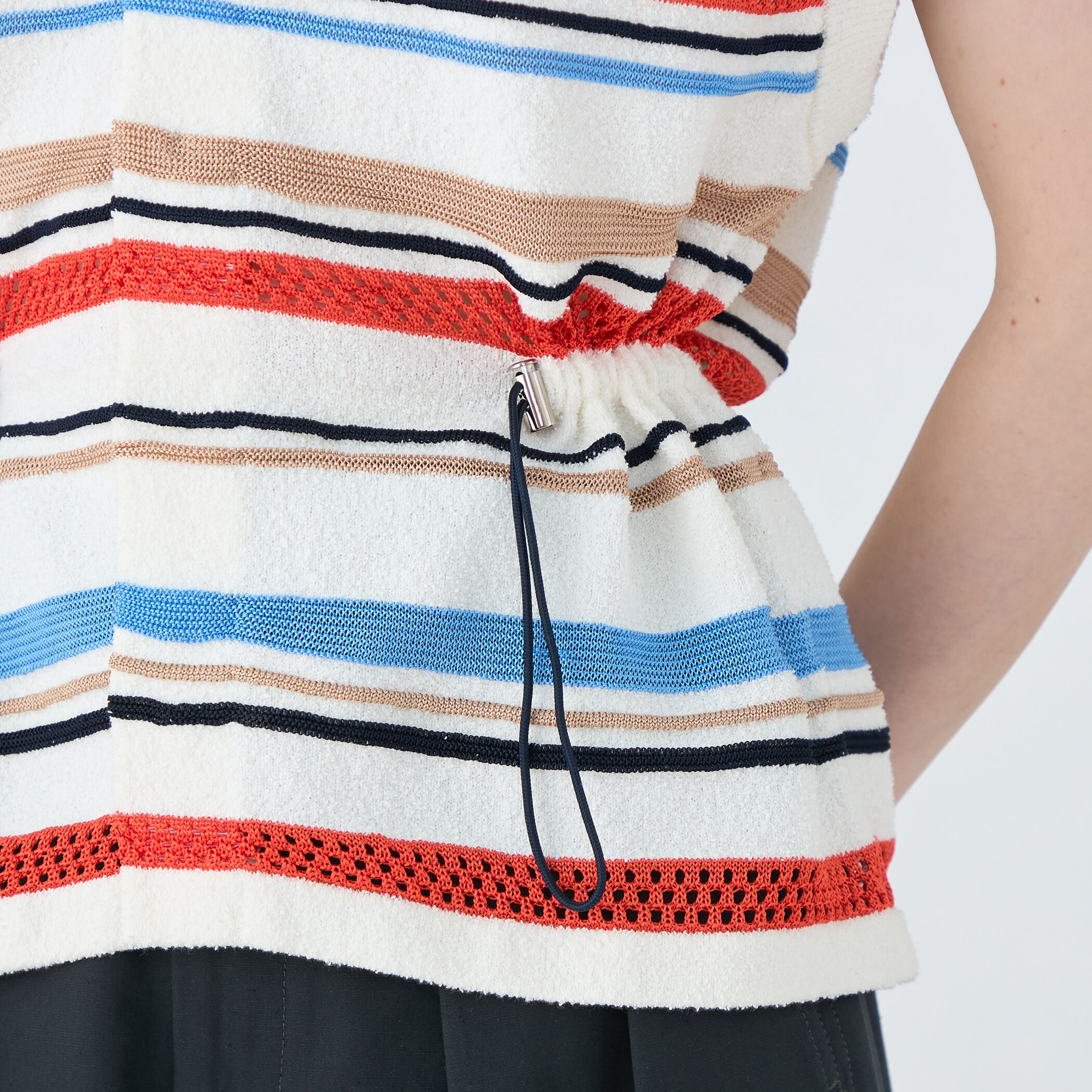 パイルボーダー クルーネックベスト｜トゥモローランド 公式通販