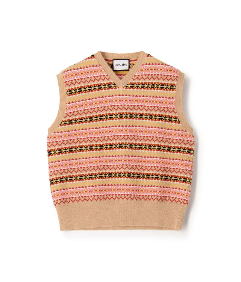 PERUGINO ニットベスト Fairisle KNIT VEST