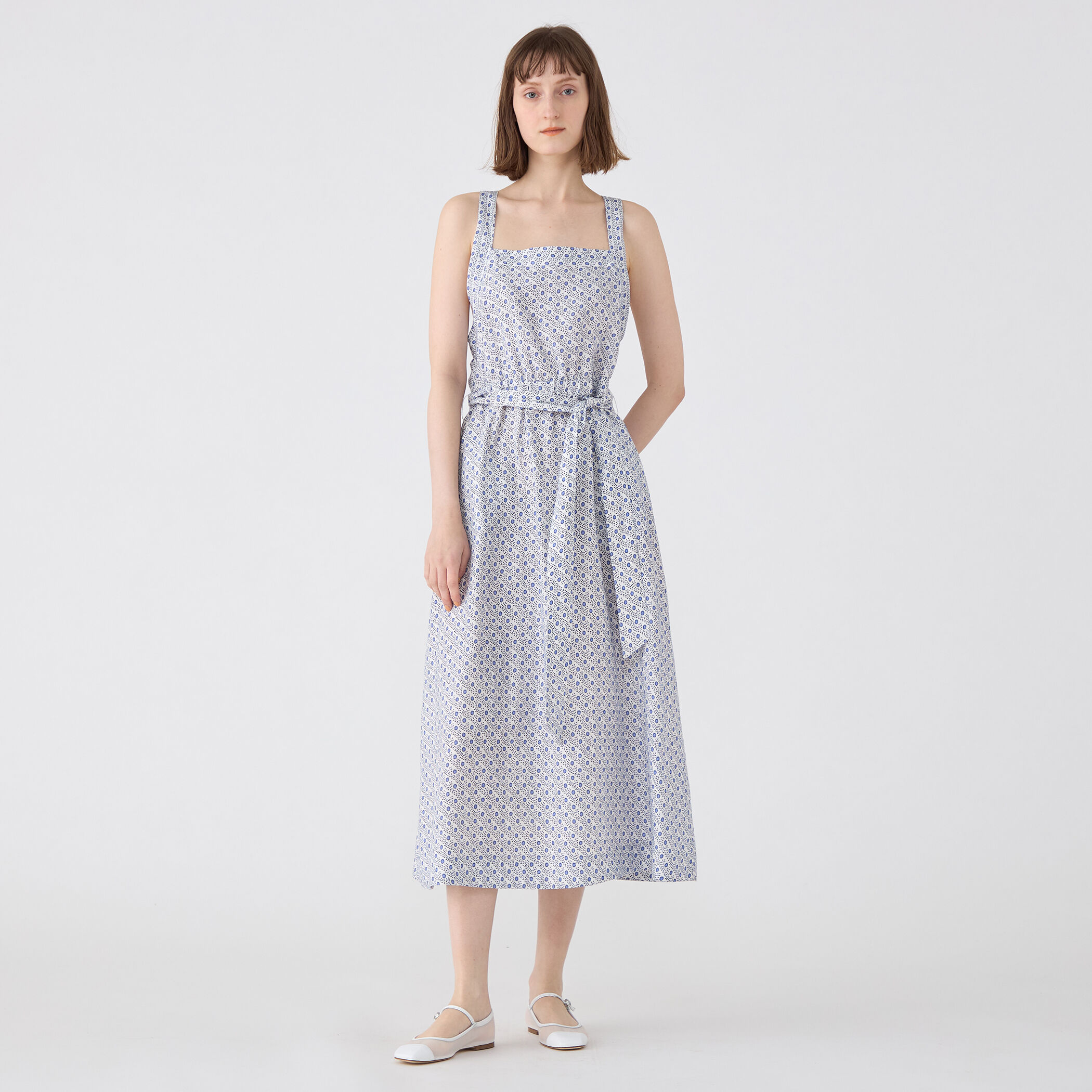apolina エプロンワンピ　MTO 2-3y 30%Off!! Apolina◇ Vittoria Apron Shift - Nordic Bue - MaRiet