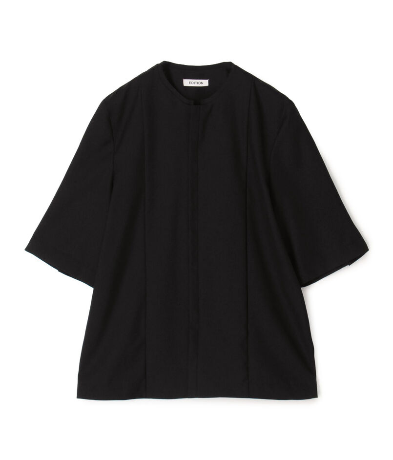 Super120'sウォッシャブルウール ハーフスリーブシャツ